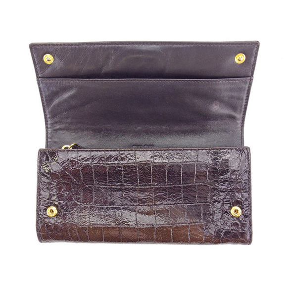 Miu Miu long wallet crocodile brown l1187s - Picture 5 of 7